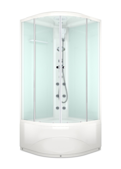 Душевая кабина с гидромассажем и блоком управления Domani-Spa Delight 88 high DS01D88HWM10 80х80 см