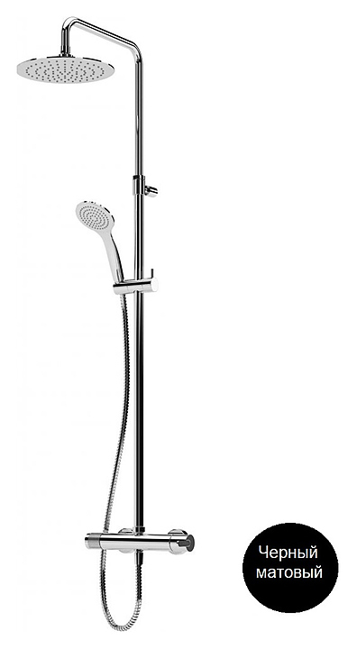 Стойка душевая CEZARES LEAF-CDA-23-NOP, черная матовая