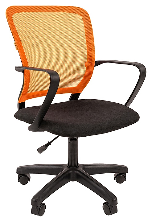 Кресло офисное Chairman 698 LT, черно-оранжевое