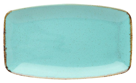 Тарелка прямоугольная Porland Seasons 118331 310x180 мм бирюзовая