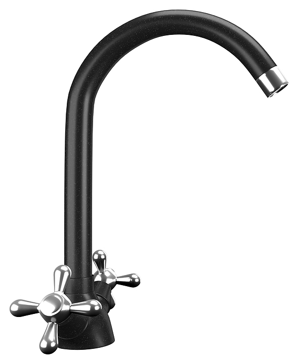 Смеситель для кухни ULGRAN U-012-344 ультра-черный