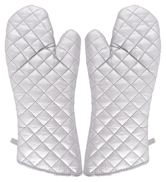 Рукавицы термостойкие Restopit рп80 l=36 см (хлопок / синтепон) антипригарные серебристые (1 пара)