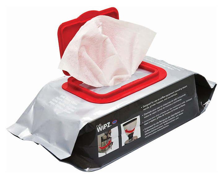 Салфетки влажные для ухода за кофейным оборудованием URNEX Café WIPZ, упак 100 шт