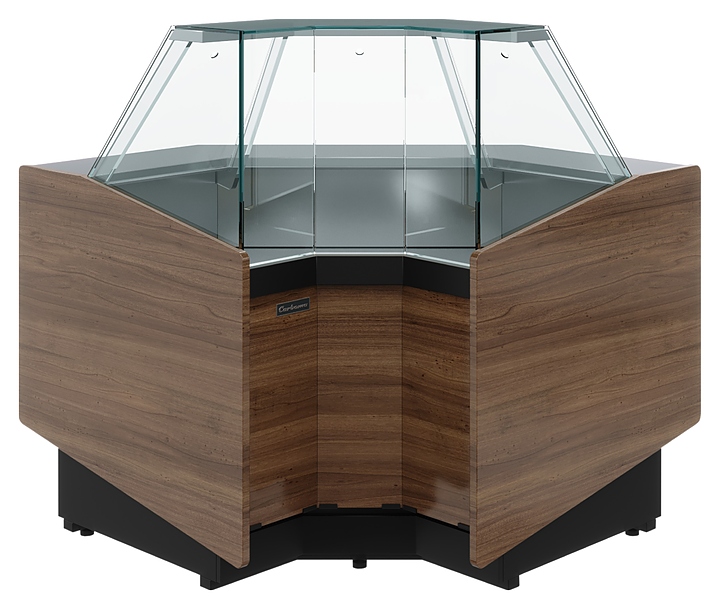 Витрина кондитерская Carboma KC80 N-6 BORNEO 2 угловая внутренняя (1008, темный дуб, без агрегата)