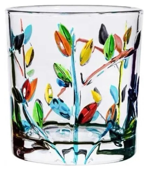 Стакан Олд Фэшн P.L. Barbossa 81222494 Mosaic Flowers Utopia 280 мл d=8 см h=8,5 см (стекло)