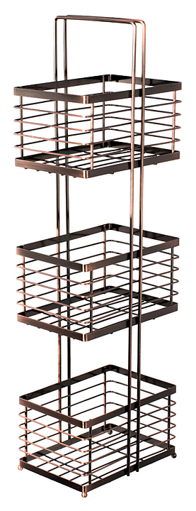 Полка прямоугольная трёхэтажная (этажерка) Fixsen FX-852