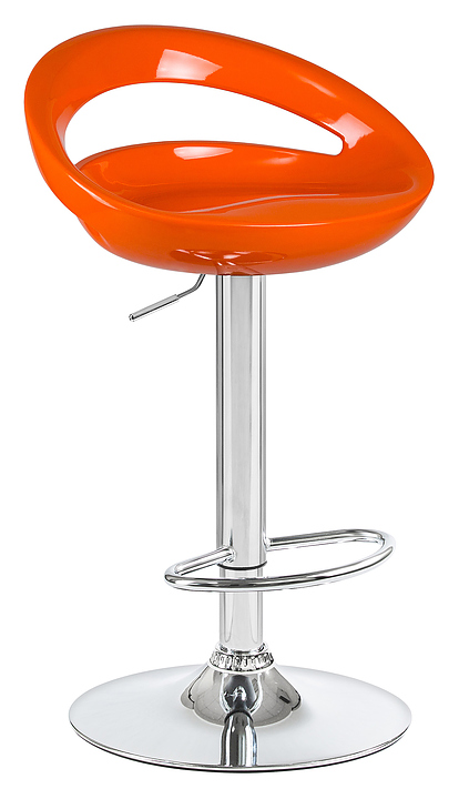 Стул барный DOBRIN 1010-LM-N DISCO (оранжевый, хром) 2 шт.