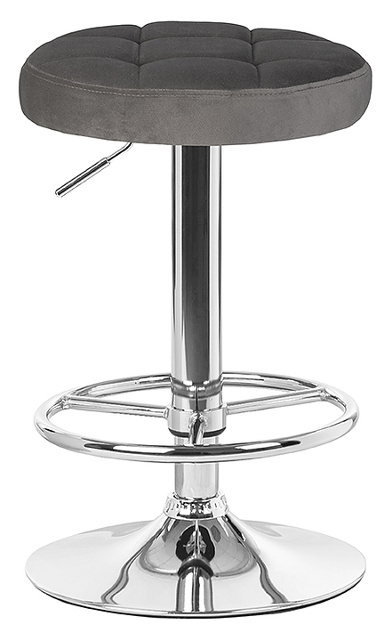 Табурет барный DOBRIN 5008-LM-N BRUNO (серый велюр) 2 шт.