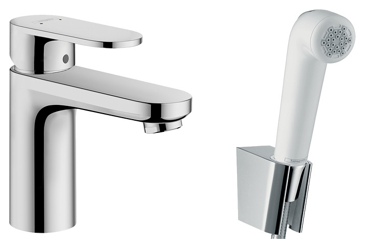 Смеситель для раковины с гигиеническим душем Hansgrohe Vernis Blend 71215000