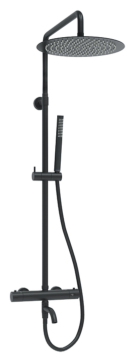 Душевая система с термостатическим смесителем Wasserkraft A288.160.217.BM Thermo черный soft-touch