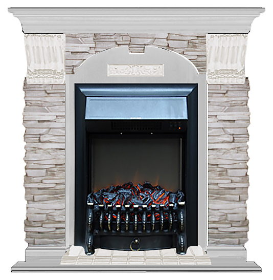 Камин Glenrich Арочный Fobos BL Мисхор беленый дуб