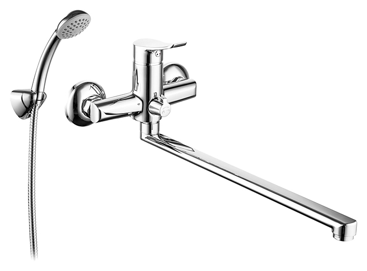 Смеситель для ванны и душа настенный Milardo Amplex AMPSB02M10