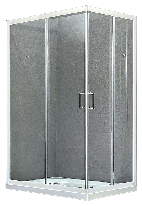 Уголок душевой Royal Bath RB HPD-T 110x80x185 см, прозрачное, белый профиль