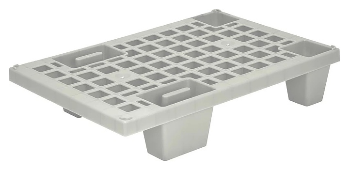 Паллет ТАРА.РУ TR 400 600х400х135 мм (перфорированный на 4 ножках) серый
