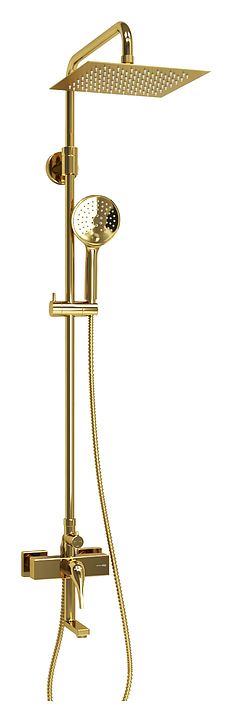 Душевая система со смесителем Wasserkraft A171.256.207.PG глянцевое золото