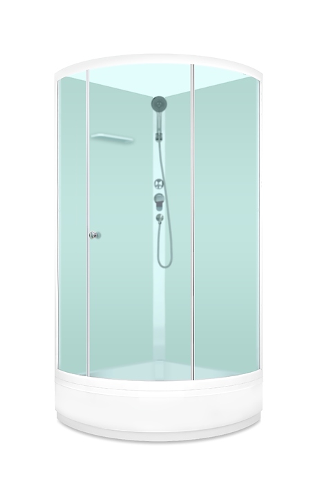 Душевая кабина без крыши Domani-Spa Simple 99 Eco mid DS01ESm99MWM00 90х90 см