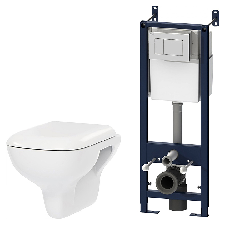 Унитаз подвесной с инсталляцией и сиденьем AM.PM Like IS301.801700