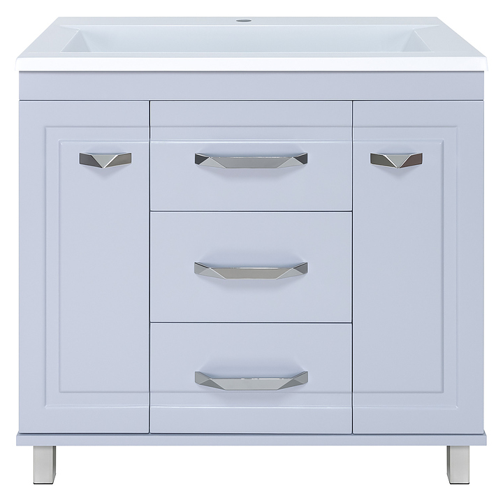 Тумба под раковину Misty Терра-90 90х72,5 см, с 3 ящиками, серая