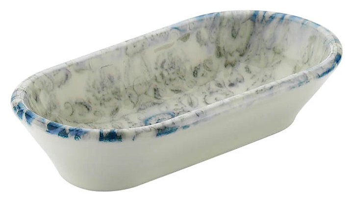 Салатник овальный Kutahya Corendon Blue Blanc BNOFD16OKS891310 декор 1