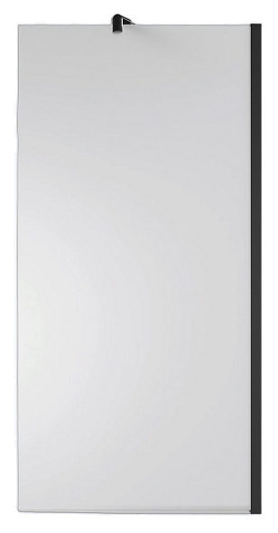 Шторка для ванны TIMO TC-90/03F-8 90х140 см, неподвижная, стекло матовое, профиль черный