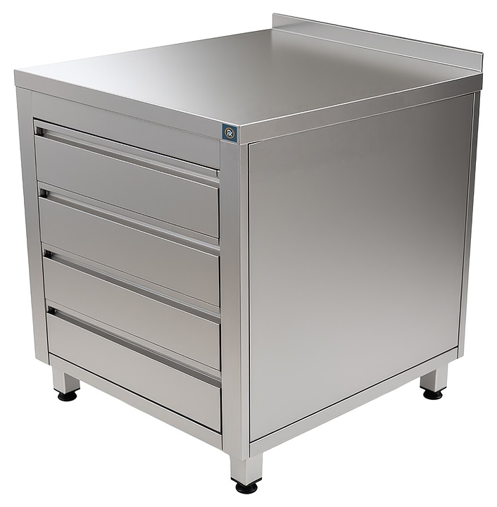 Стол-тумба РЕКОМ ТЯБ-50/60/85 4 ящика, с бортом