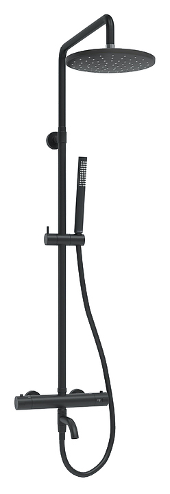 Душевая система с термостатическим смесителем Wasserkraft A288.077.217.BM Thermo черный soft-touch
