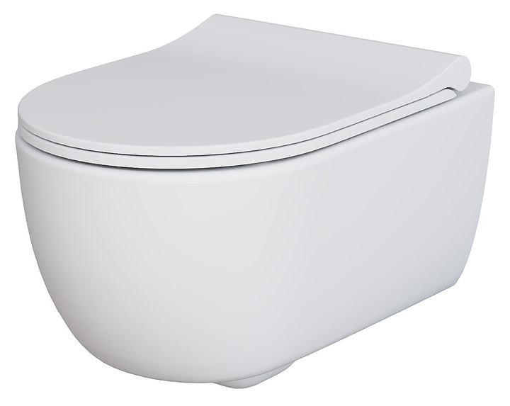 Унитаз подвесной с крышкой-сиденьем Ambassador Abner 103T20101R-102T20101S белый матовый