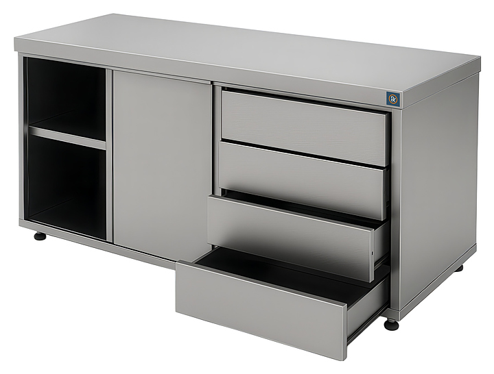 Стол-тумба РЕКОМ ТЯК-190/70/85 Л 4 ящика справа, без борта