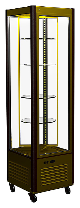 Витрина кондитерская Carboma D4 VM 400-2 (R400Cвр Люкс, коричнево-золотой)