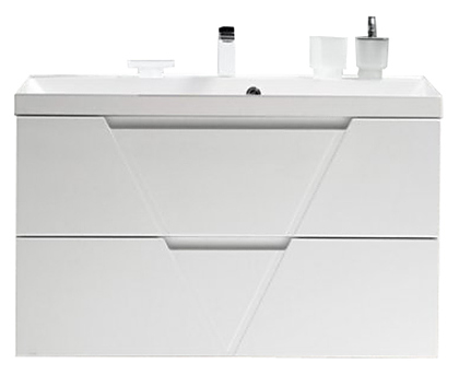 Тумба под раковину BelBagno VITTORIA-1000-2C-SO-BL белый глянцевый