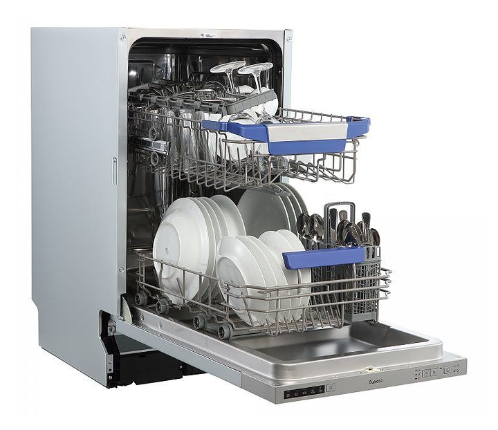 Машина посудомоечная Бирюса DWB-409/6 448х550х815 мм встраиваемая, серый