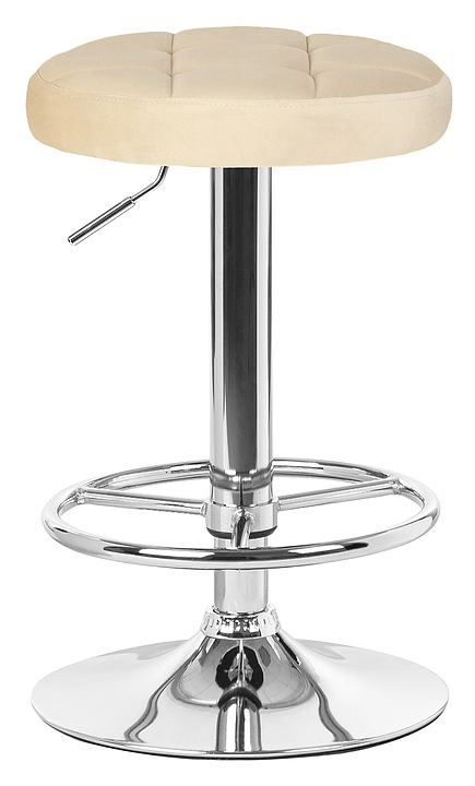 Табурет барный DOBRIN 5008-LM-N BRUNO (бежевый велюр) 2 шт.