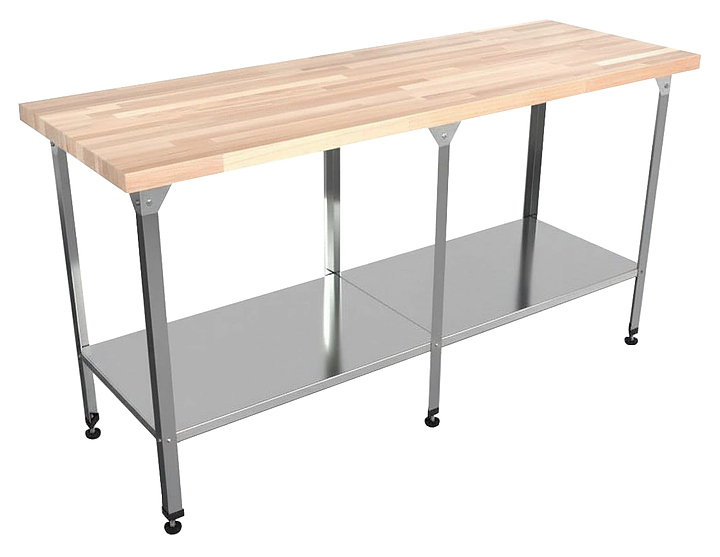 Стол кондитерский Мебель Фронт Профи СКПП 1600x500x860 мм, полка сплошная, береза