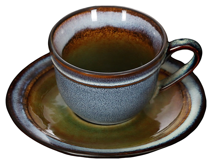 Пара чайная Corone Verde HL934810+HL934820 130 мл сине-зеленая