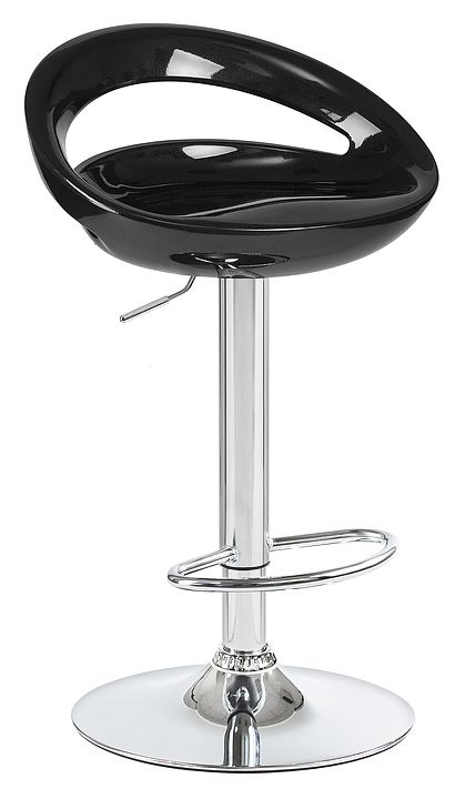 Стул барный DOBRIN 1010-LM-N DISCO (черный, хром) 2 шт.