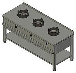 Плита газовая Вулкан KSW 03 8162 WOK