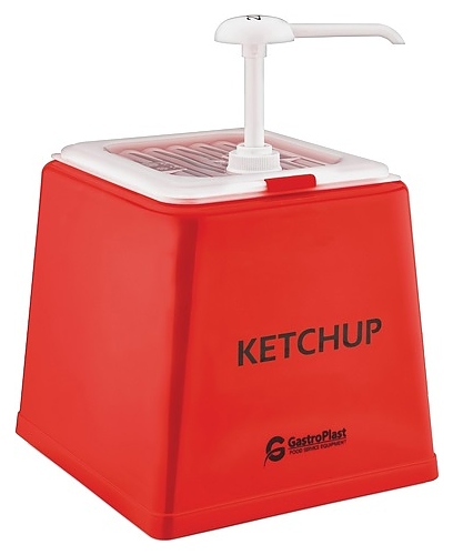 Диспенсер для соуса Gastroplast GDK-01 2,5 л с дозатором 25 мл (полипропилен) красный