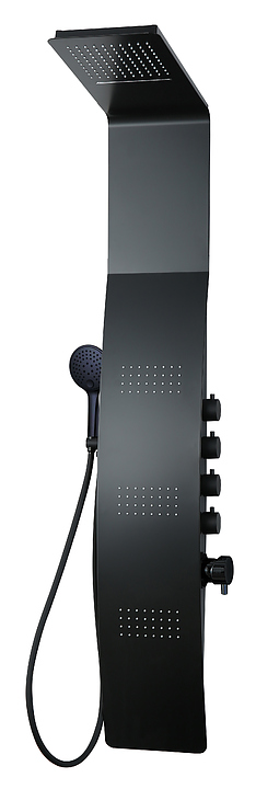 Панель душевая гидромассажная Taliente ТА-G-A04Bb без излива, чёрная