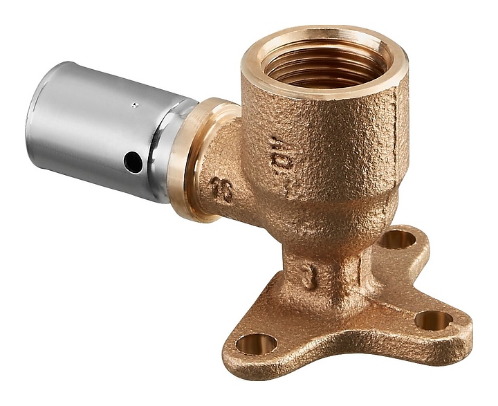 Пресс-водорозетка Oventrop Cofit PD-HT 1567055, PN 10, 20х2.8 мм - Rp 1/2, бронза