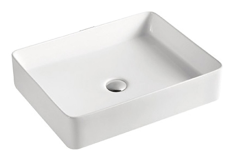 Раковина накладная Mira MR-5002 51х40 см, без отв. под смеситель, керамика