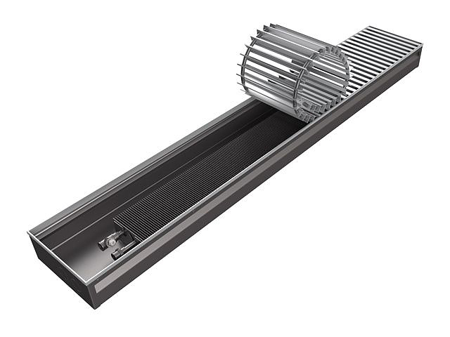 Конвектор внутрипольный КЗТО Бриз 200x80x1800 U (5 Ал 12)