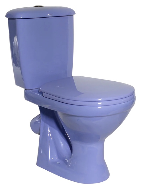 Унитаз-компакт Оскольская керамика Суперкомпакт, косой выпуск, сиреневый