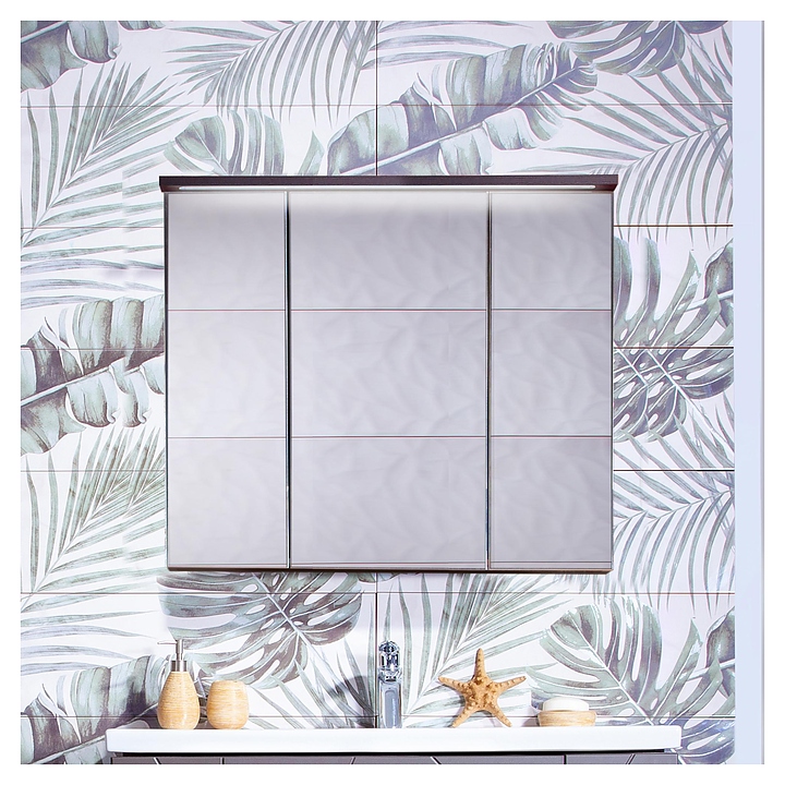 Шкаф зеркальный БРИКЛАЕР Кристалл 75 75х70 см ясень анкор темный