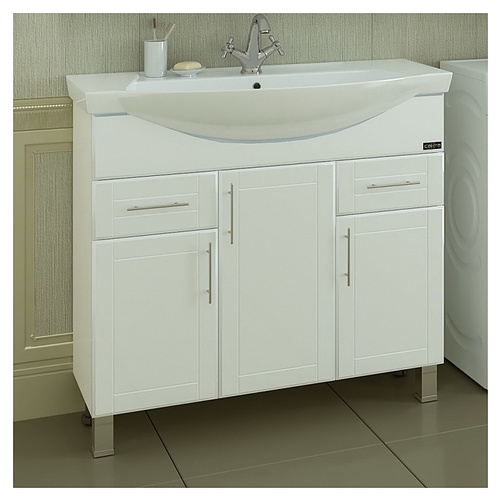 Тумба под раковину СаНта Дублин 97 напольная, 2 ящика