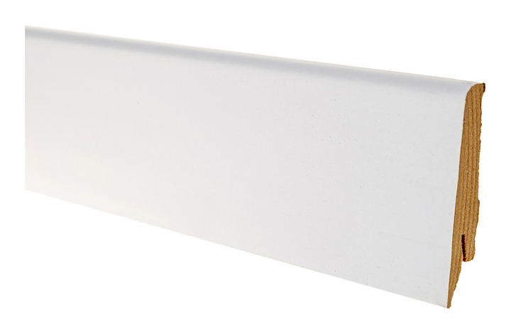 Плинтус GreFF 1002/80 белый под покраску прямой