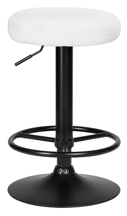 Табурет барный DOBRIN 5038-LM-N TEDDY BLACK (белый букле, черный) 2 шт.