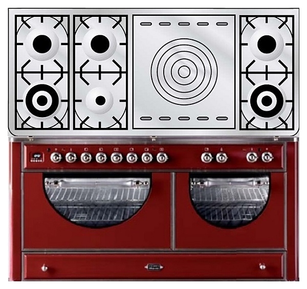 Газовая плита с духовым шкафом ILVE MCA-150SD-VG