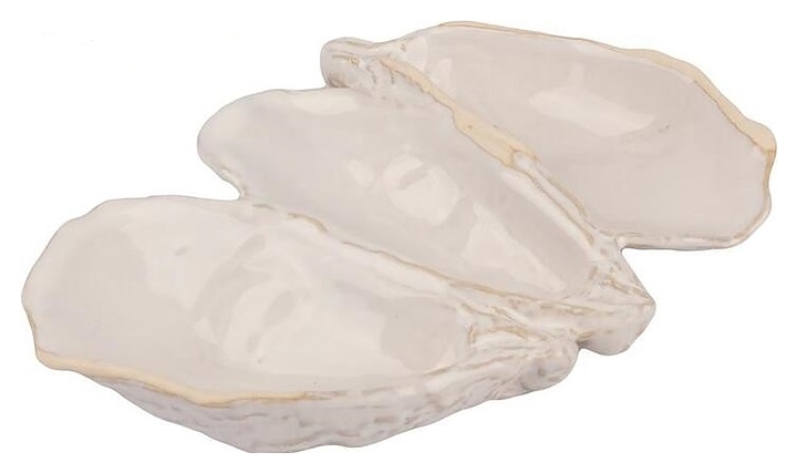 Менажница P.L. Proff Cuisine Gray Shell Frutti di Mare B240040619-J 20х14 см h=3 см (керамика)