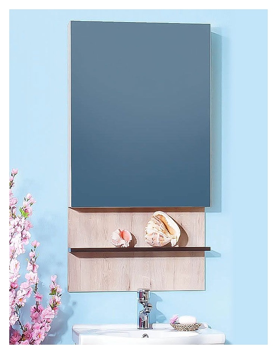 Шкаф зеркальный БРИКЛАЕР Карибы 50 50х100 см дуб кантри, венге