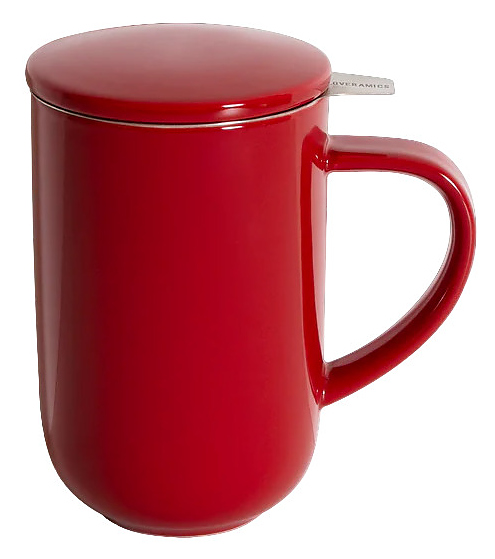 Кружка заварочная Loveramics Pro Tea Mug With Infuser & Lid C097-63ARE 450 мл, красный (Red)